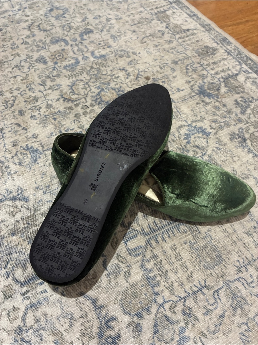 Birdies Velvet Loafers in Deep Green - pointed toe - women’s size 9 - Picture 6 of 6